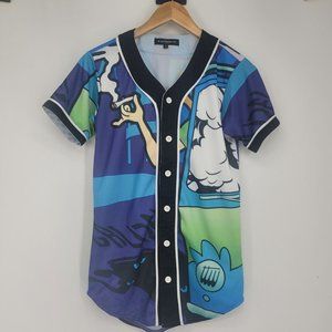 Mr. Bao Long & Miss Go Mens  Baseball Jersey Shirt Short Sleeve Size Small